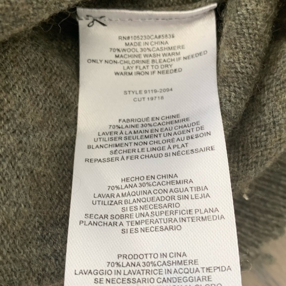 NWOT Current Elliot cashmere blend distressed sweater - Picture 9 of 9